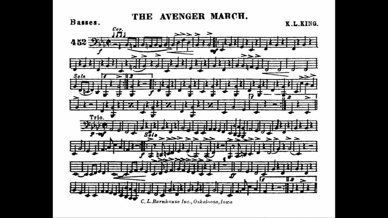 THE AVENGER MARCH - BASSES