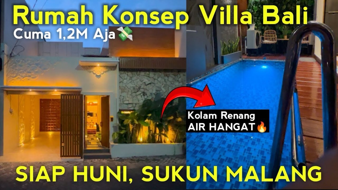 RUMAH MALANG KONSEP VILLA BALI⁉️FULL FURNITUR CUMA 1,2M SIAP HUNI😱😱