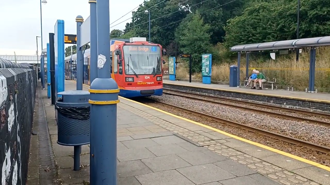 Stagecoach supertram departing Sheffield