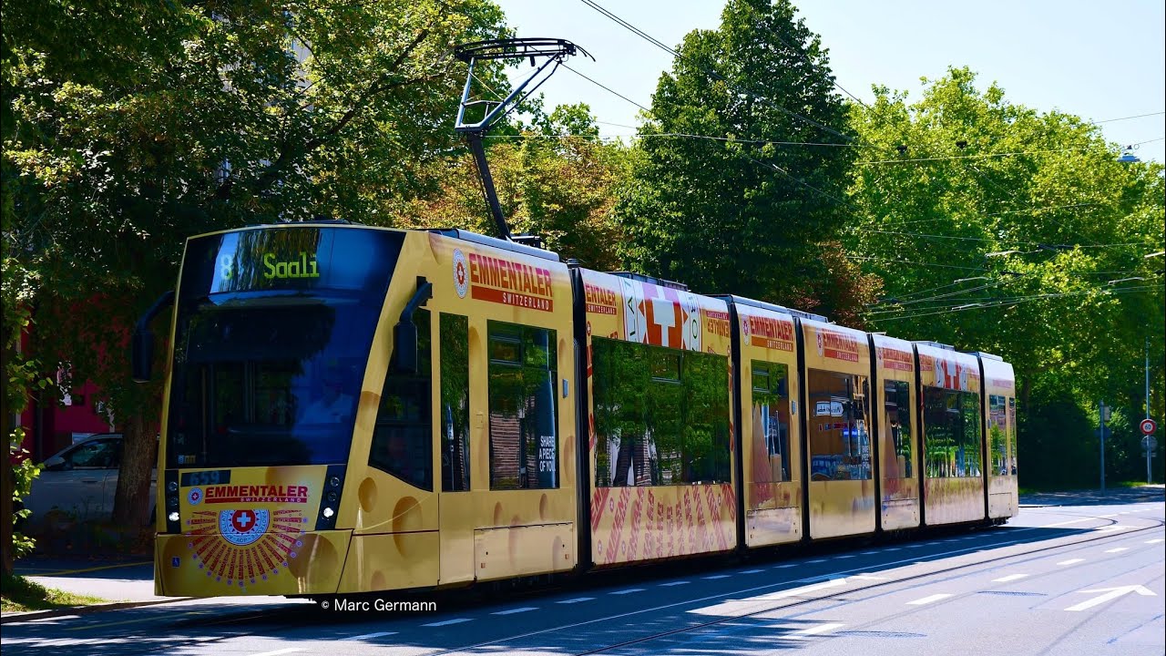 Vidéo spéciale sur les Tramways des BERNMOBIL Bern Europaplatz - le 11.août.2025