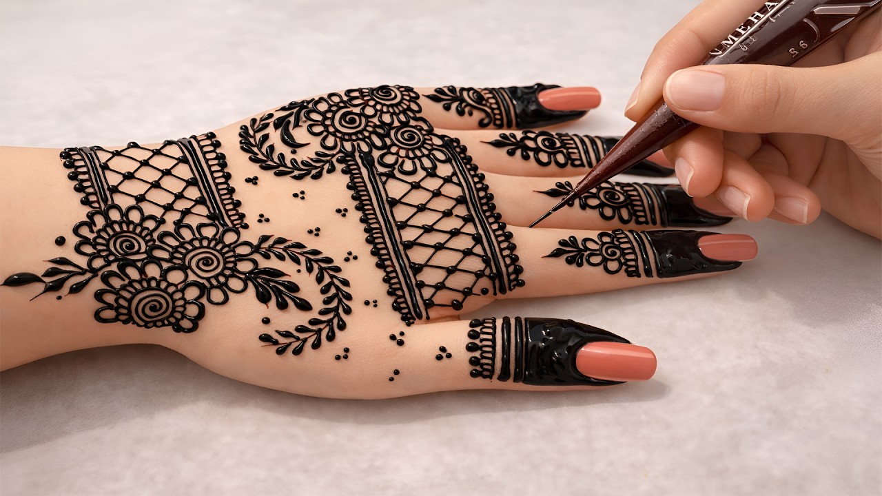 Mehndi design easy and beautiful front hand | Ramadan special mehndi design | Anisha mehndi magic