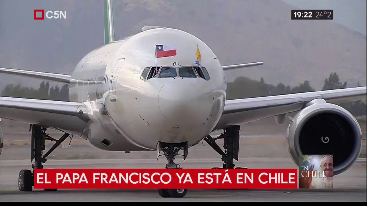 La llegada del Papa Francisco a Chile