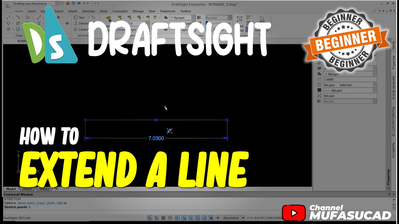How To Extend A Line In Draftsight