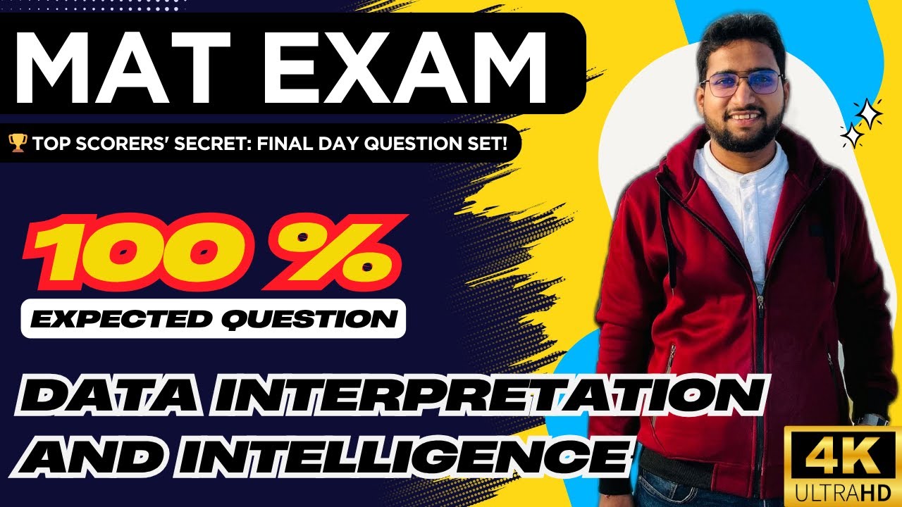 DATA INTERPRETATION AND INTELLIGENCE | MAT 2025 🏆: 100% EXPECTED QUESTIONS