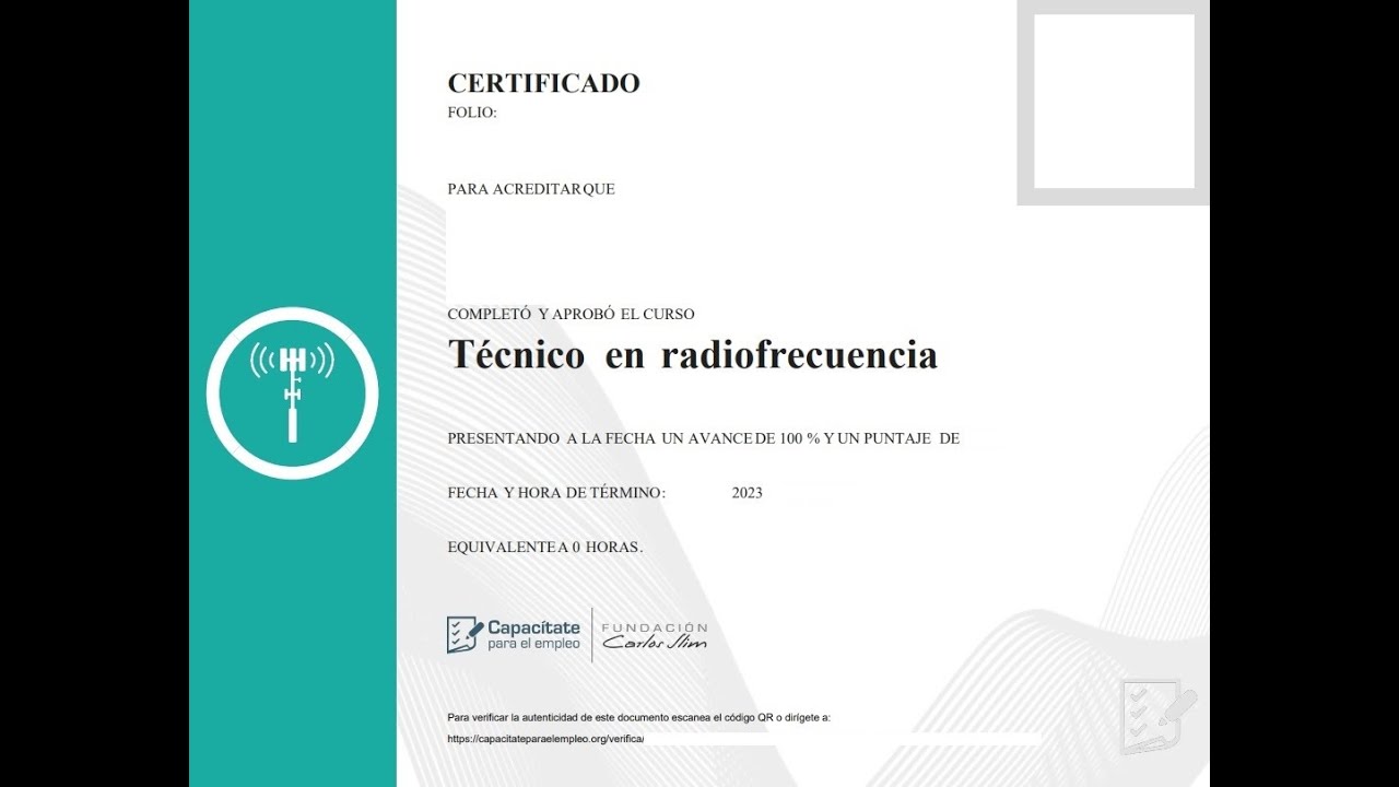 Técnico en radiofrecuencia de la página capacitateparaelempleo.org