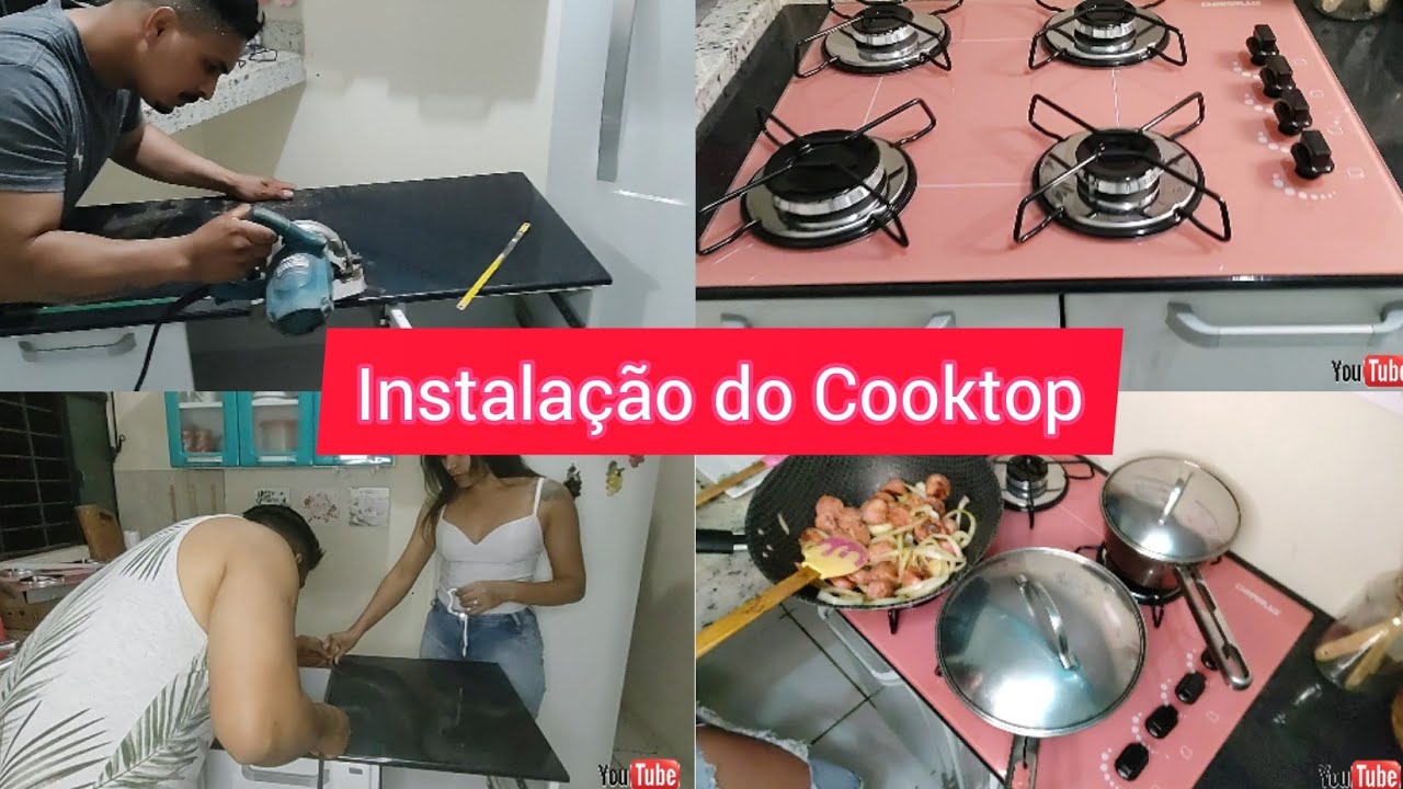 Cooktop Chamalux , instalamos o Fogão e fiz a Janta 😋😋
