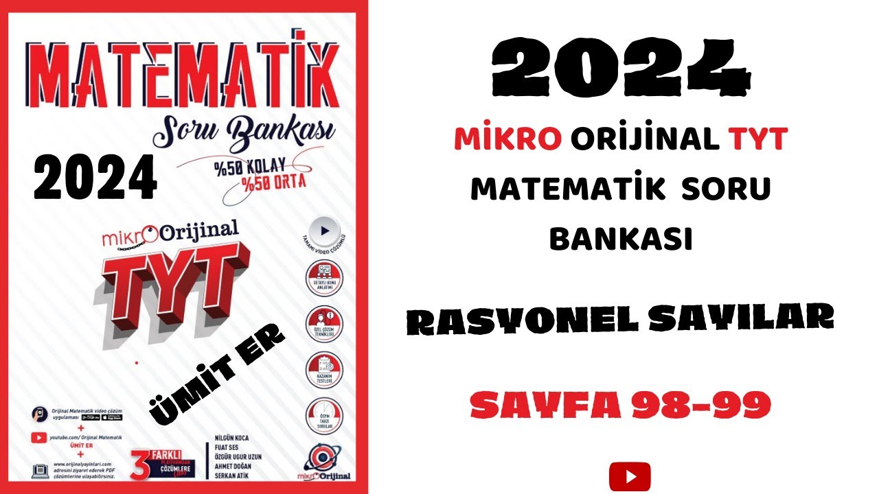MİKRO TYT SORU BANKASI  |RASYONEL SAYILAR |  Syf 98-99|@umiter55  #yks2024 #kamp