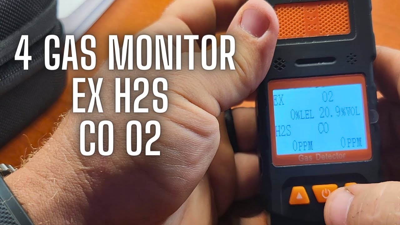 CHNADKS Rechargeable 4 Gas Monitor Ex H2s Co O2