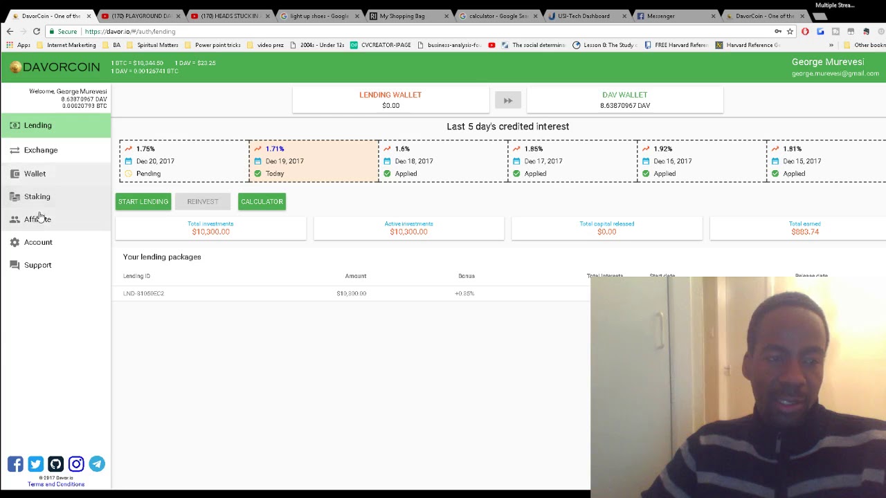 Davor Coin: 10 300k loan - day 4 ($888 earned)