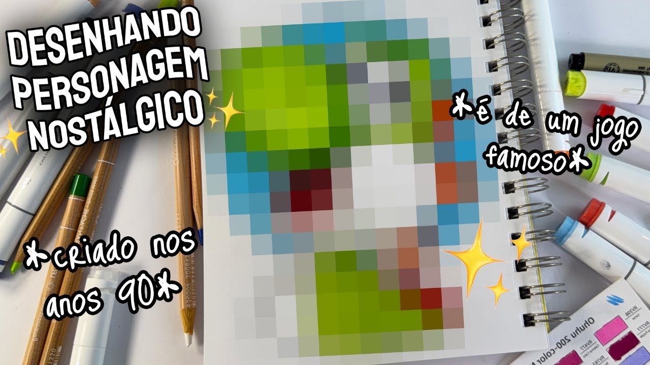 Tentando Desenhar em um Estilo Diferente - Desenhando o Yoshi!