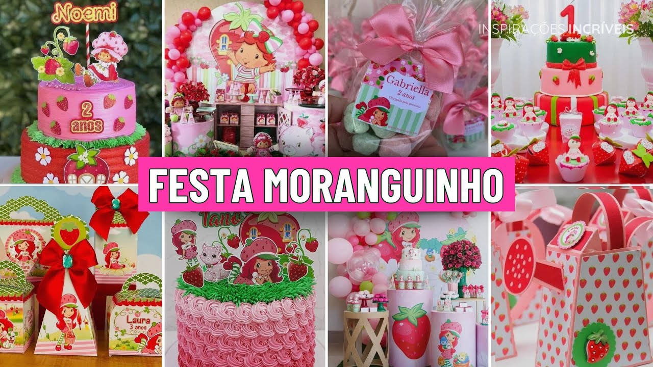 50 IDEIAS FESTA MORANGUINHO/ DECORAÇÃO FESTA MORANGUINHO