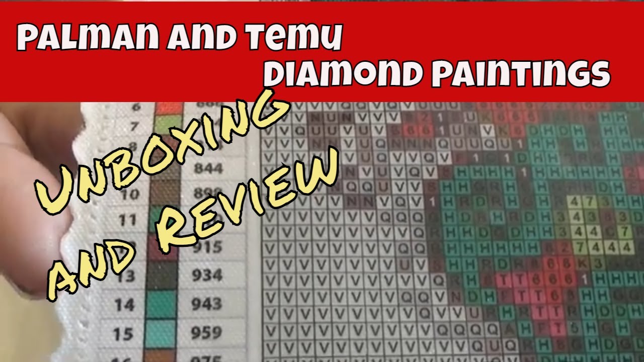 Unboxing Palman and Temu Diamond Paintings with Review