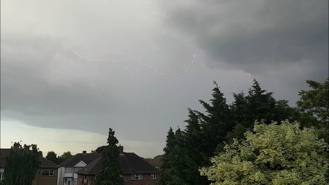 Thunderstorm London UK With lightning and thunder