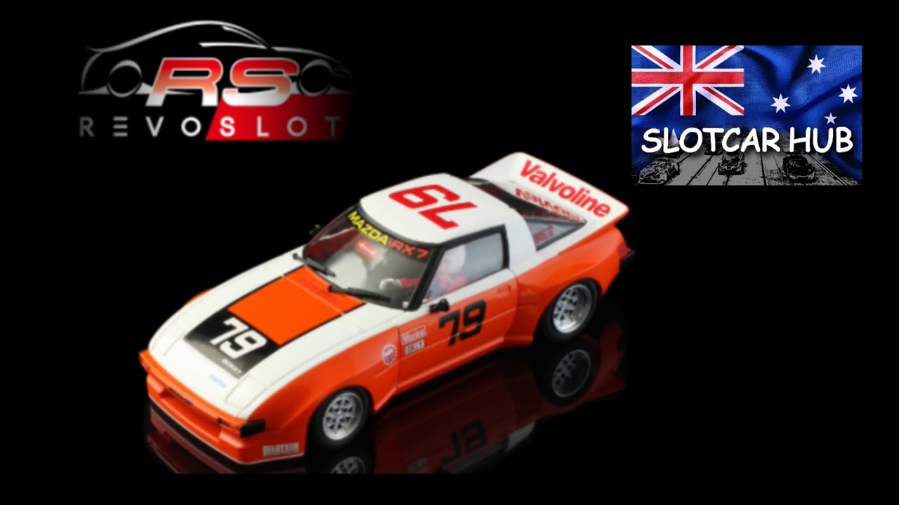Новейшие модели гоночных автомобилей Mazda RX7 от Revo Slot.