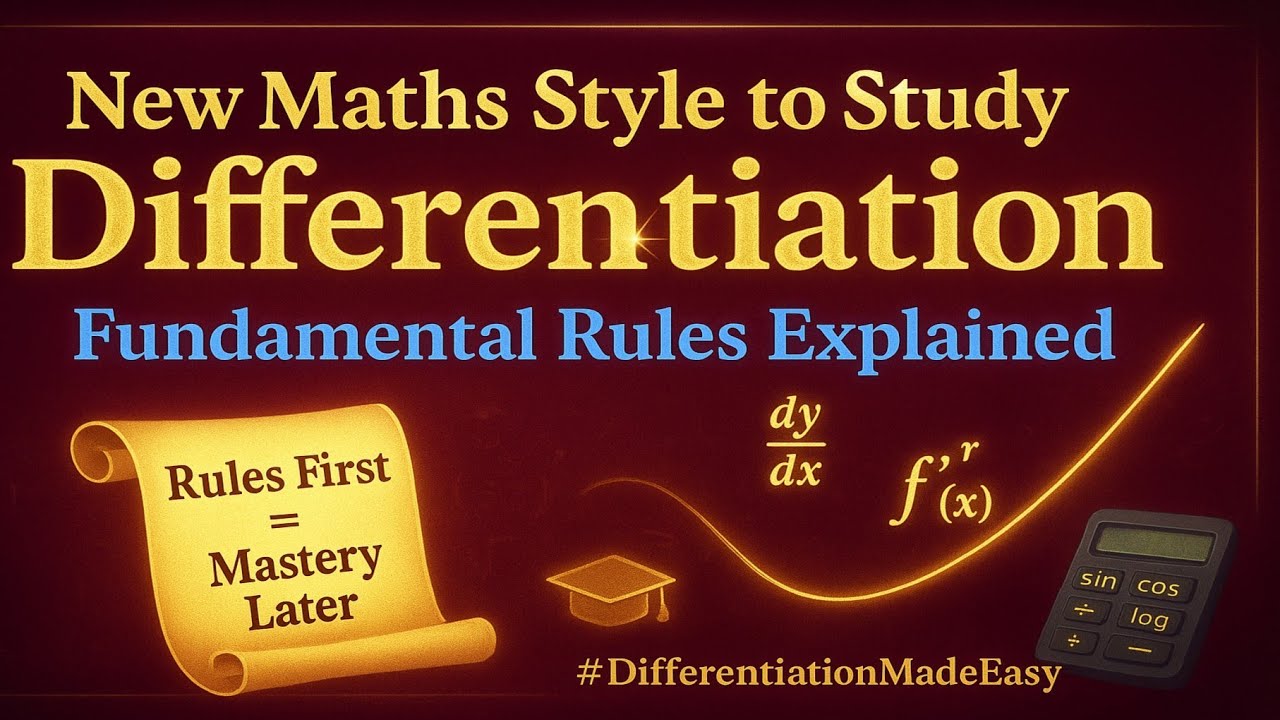 New maths style you must adopt to study Differentiation (Fundamental Rules)