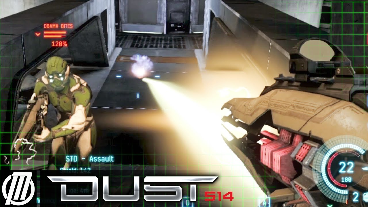 DUST 514 Gameplay - Scrambler Rifle Skirmish! - PS3