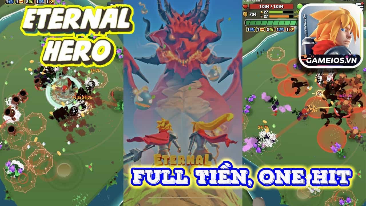 Hướng dẫn mod Eternal Hero Action full tiền, one hit