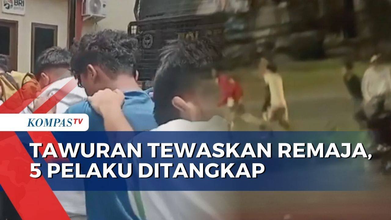 Polisi Tangkap 5 Pelaku Tawuran Tewaskan Remaja, 4 Diantaranya Masih di Bawah Umur | BORGOL