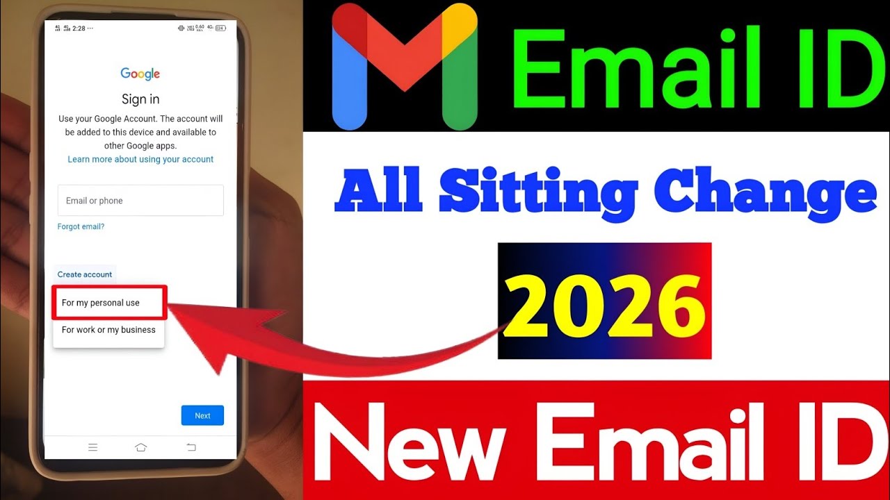 Email ID kaise Banaye In 2026 | How Create Gmail Account #email #mobile 