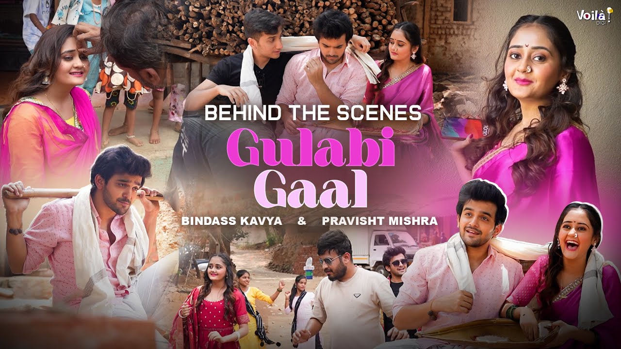 GULABI GAAL: BTS 💜  | Bindass Kavya & Pravisht Mishra - Behind The Scenes of Music Video Shoot