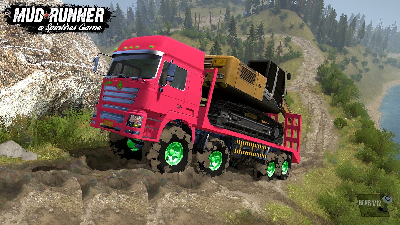 Spintires: MudRunner - Truck Transports Excavator