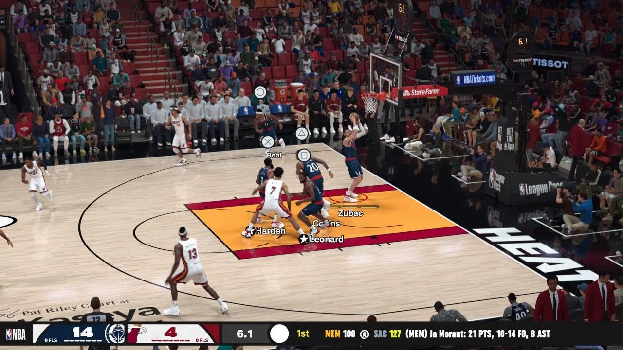 NBA 2K26 Regular season, Clippers vs. Heat, 14-7