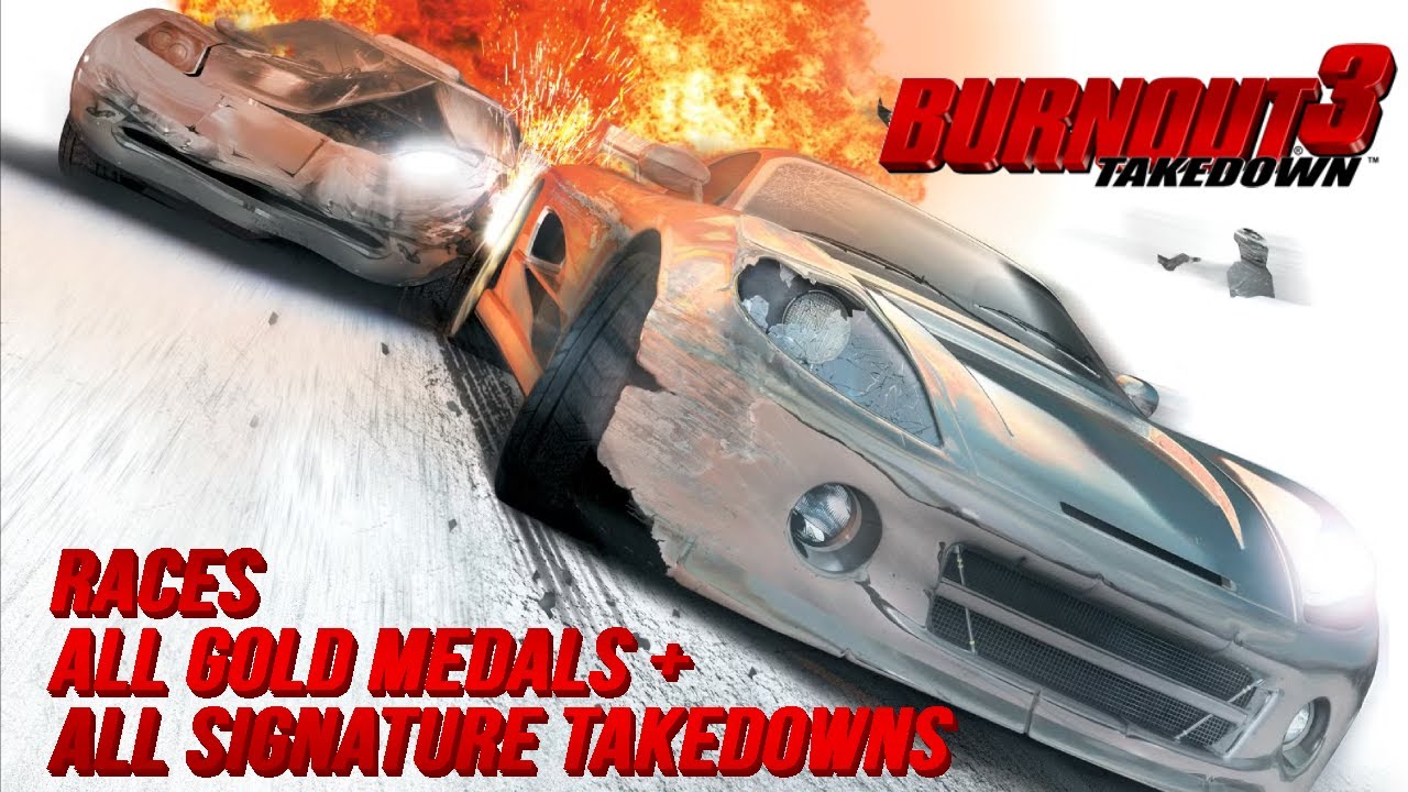 Burnout 3: Takedown – All Races 100% Gold + All Signature Takedowns (No Commentary)