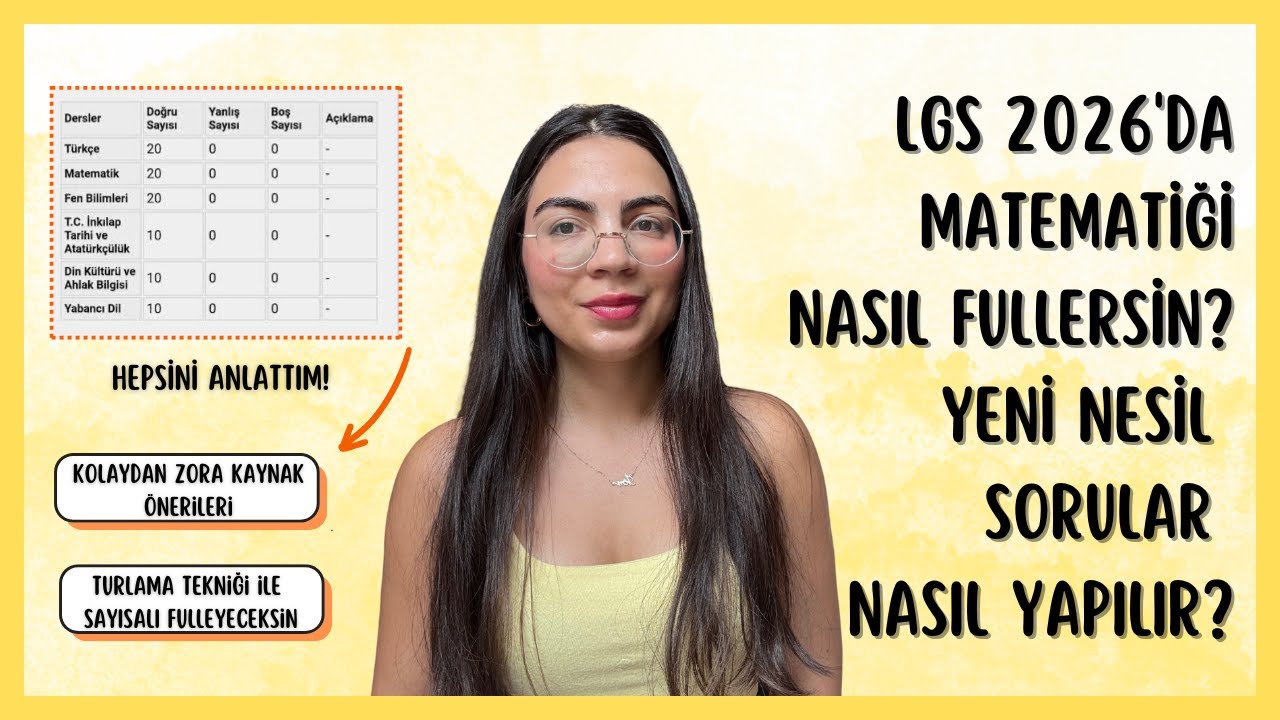 LGS 2026’da Matematiği Nasıl Fullersin? 💯 Yeni Nesil Soru Stratejileri + Kaynak Önerileri