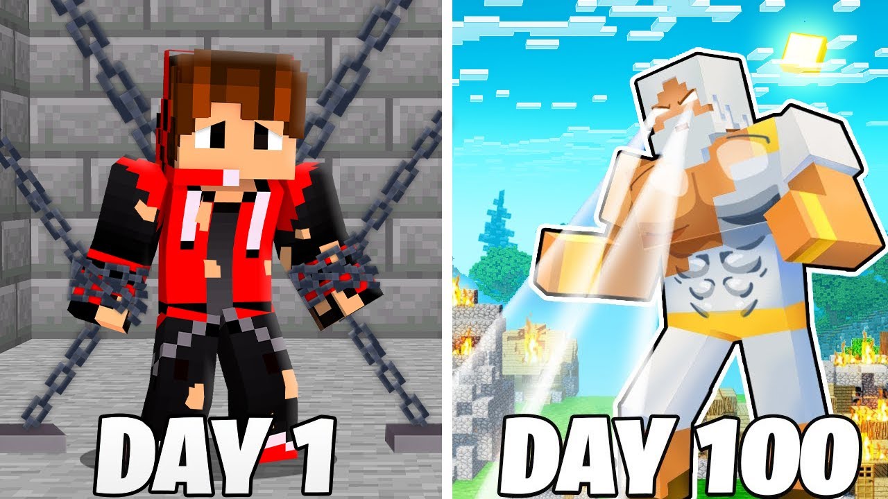 Surviving 100 DAYS as God in MINECRAFT !!!
