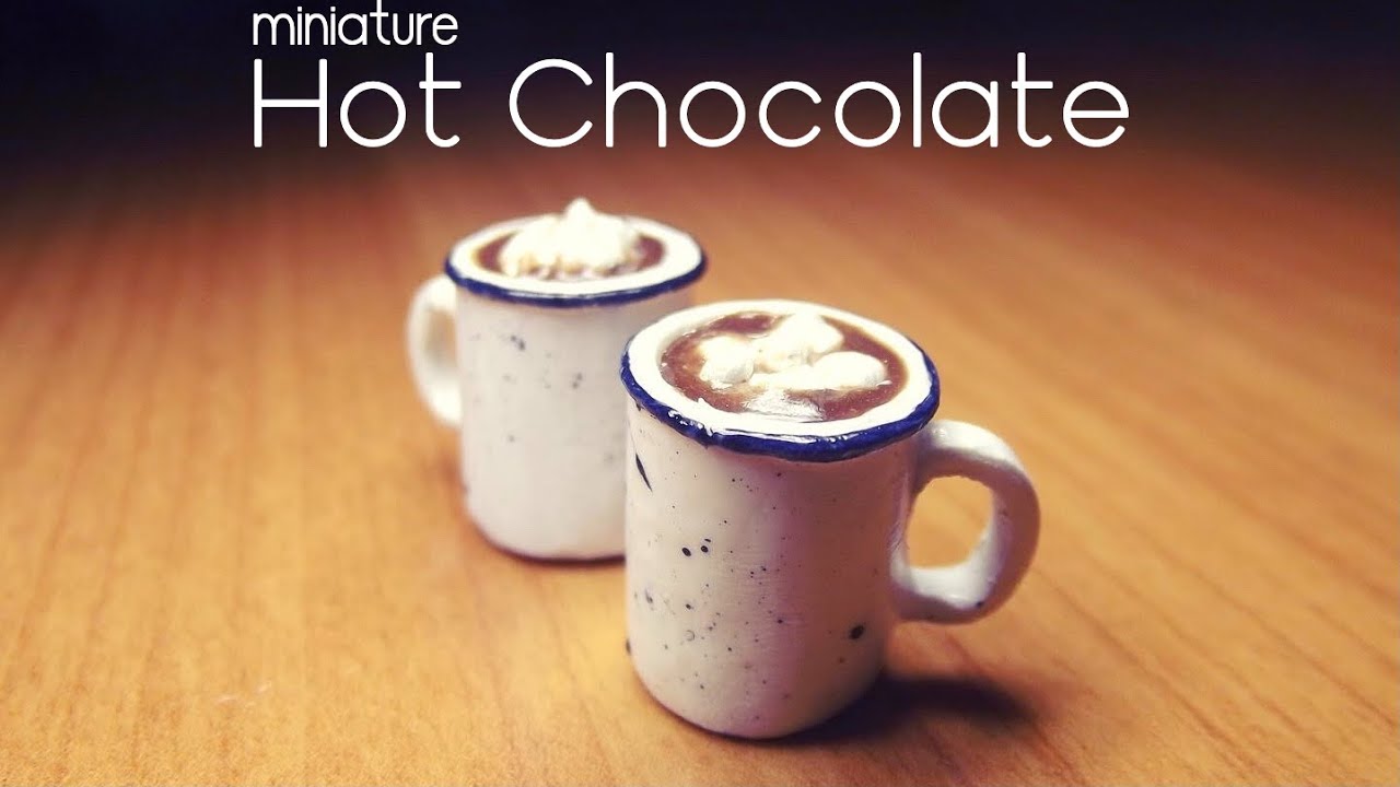 🍫 Miniature Hot Chocolate - Polymer Clay Tutorial