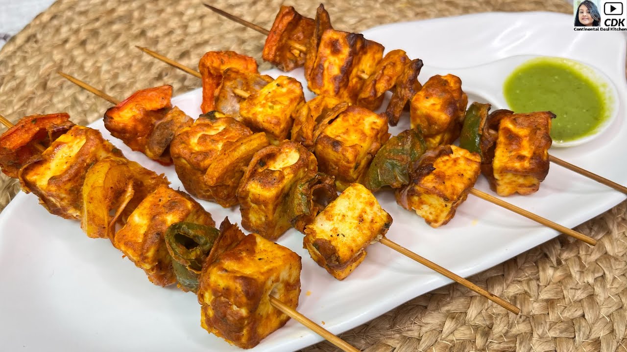 Air Fryer Tandoori Paneer Tikka | Smoky Cottage Cheese Recipe | Healthy Paneer Starter in Air Fryer