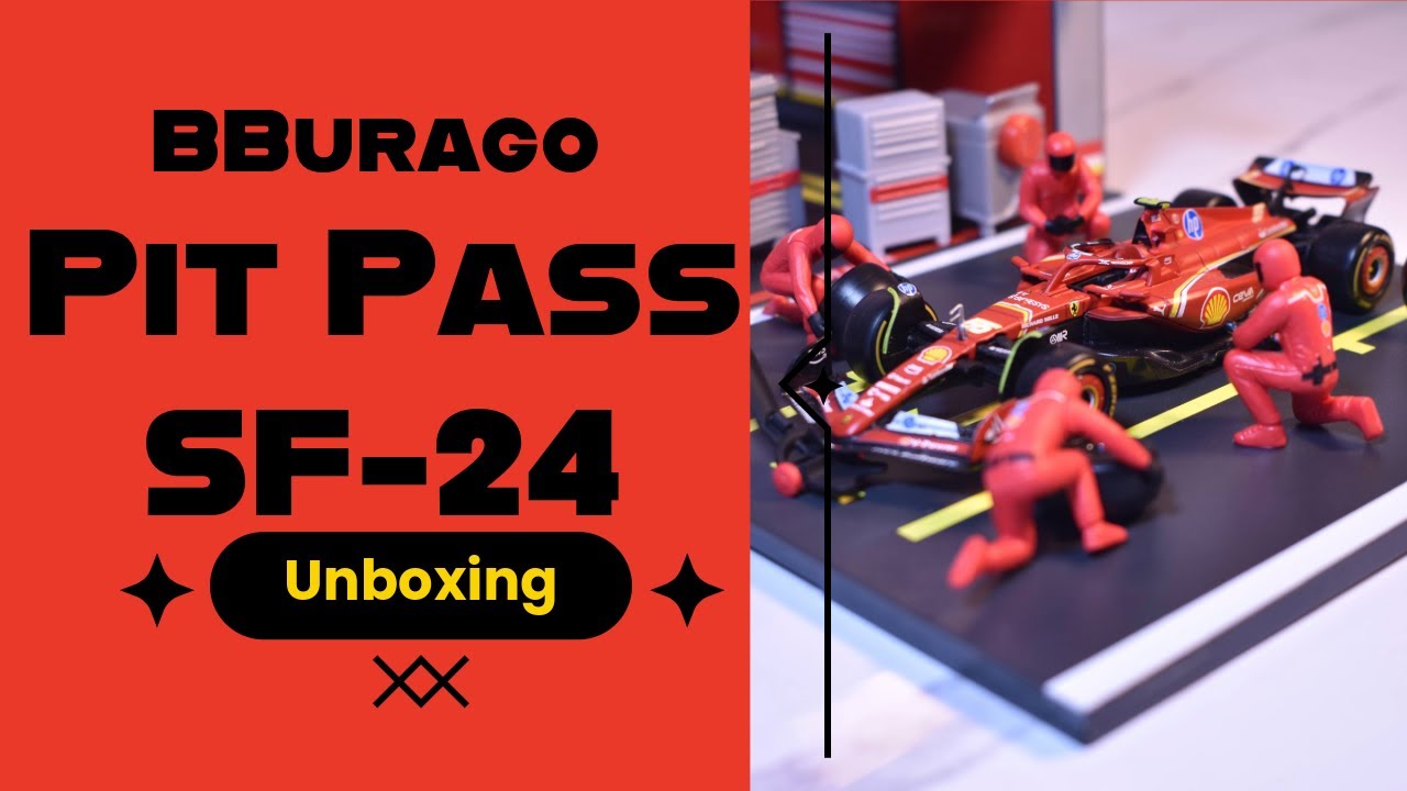 Bburago Pit Pass Ferrari SF-24 #55 Carlos Sainz | 1:43 F1 Diorama Unboxing & Setup | Ferrari 2024