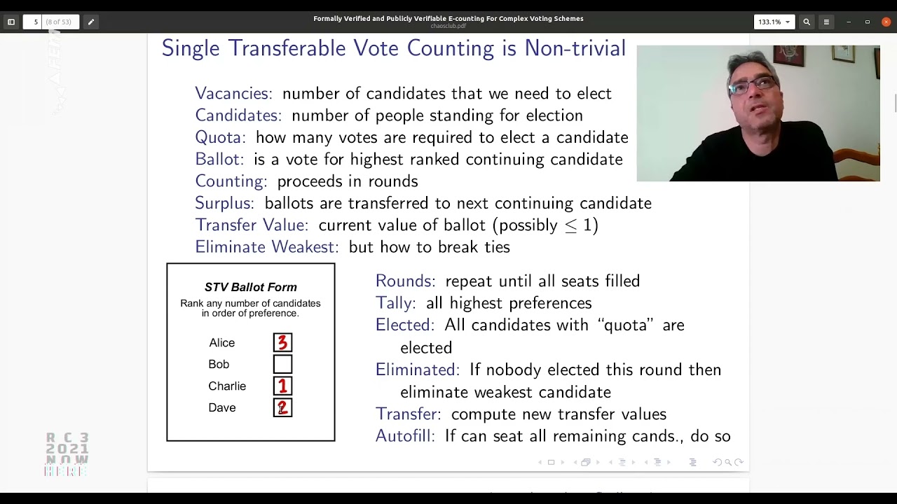 Formally Verified and Publicly Verifiable E-counting For Complex Voting Schemes