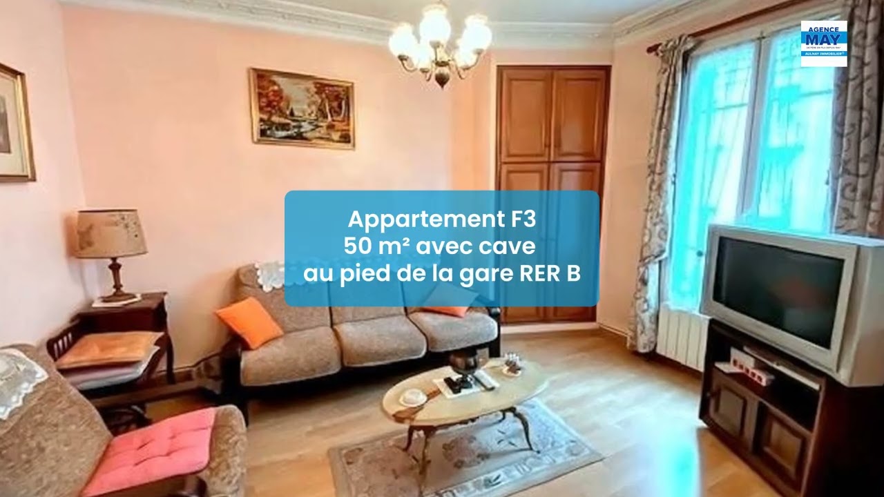 VENTE &ndash; AULNAY-SOUS-BOIS (93600) &ndash; CENTRE GARE &ndash; APPARTEMENT F3 AVEC CAVE.