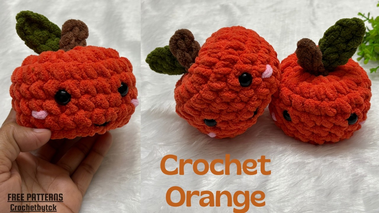 🍊 How to crochet an Orange plushie for beginners | EASY beginner friendly crochet tutorial