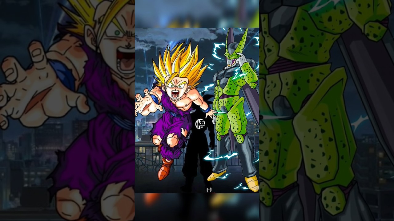 Gohan SSJ2 vs Perfect Cell Comparison Video #goku #dragonball #gohan #anime
