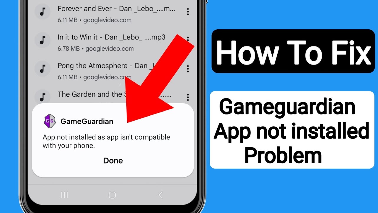 Gameguardian App not installed as app isn't compatible with your phone Problem | App Not Installed