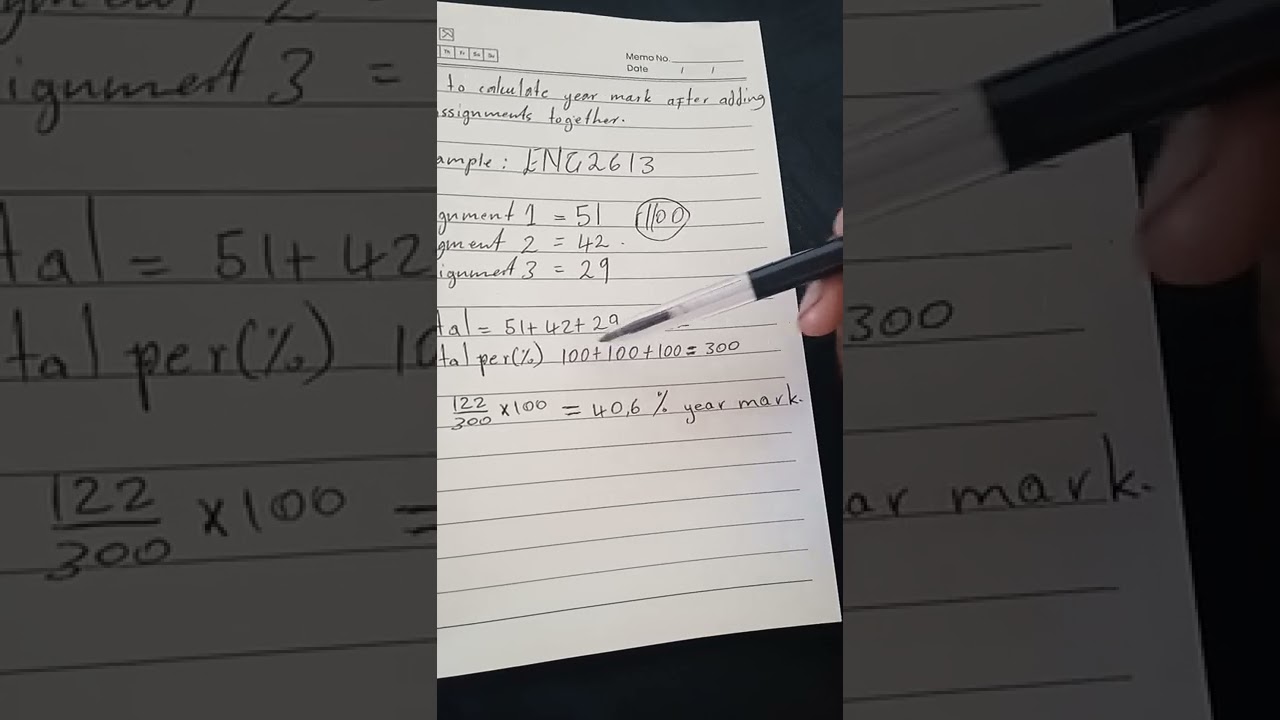 how to calculate year mark? @Unisa