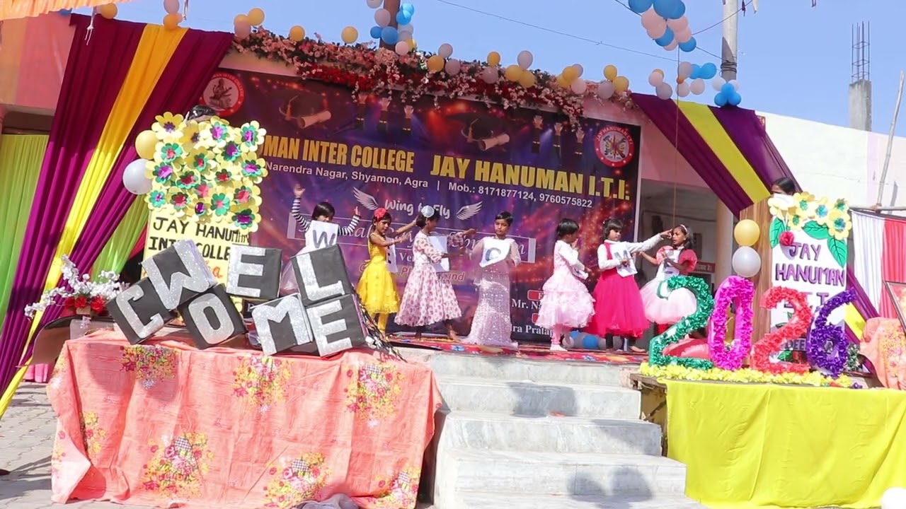 Welcome songs for jay hanuman inter college #annualfunction #school #teacher 