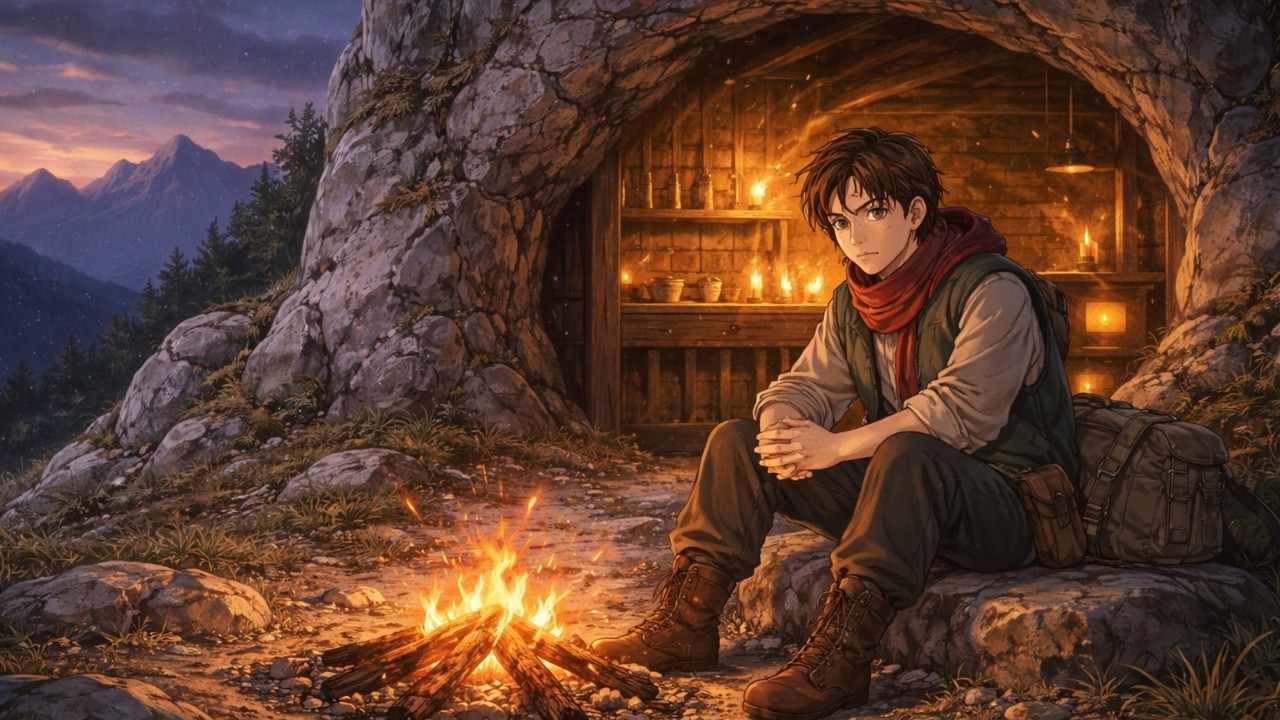 Ghibli-Style Cave Restoration & Cozy Underground Home Build 🏔️🔥 | Relaxing ASMR Survival Shelter #