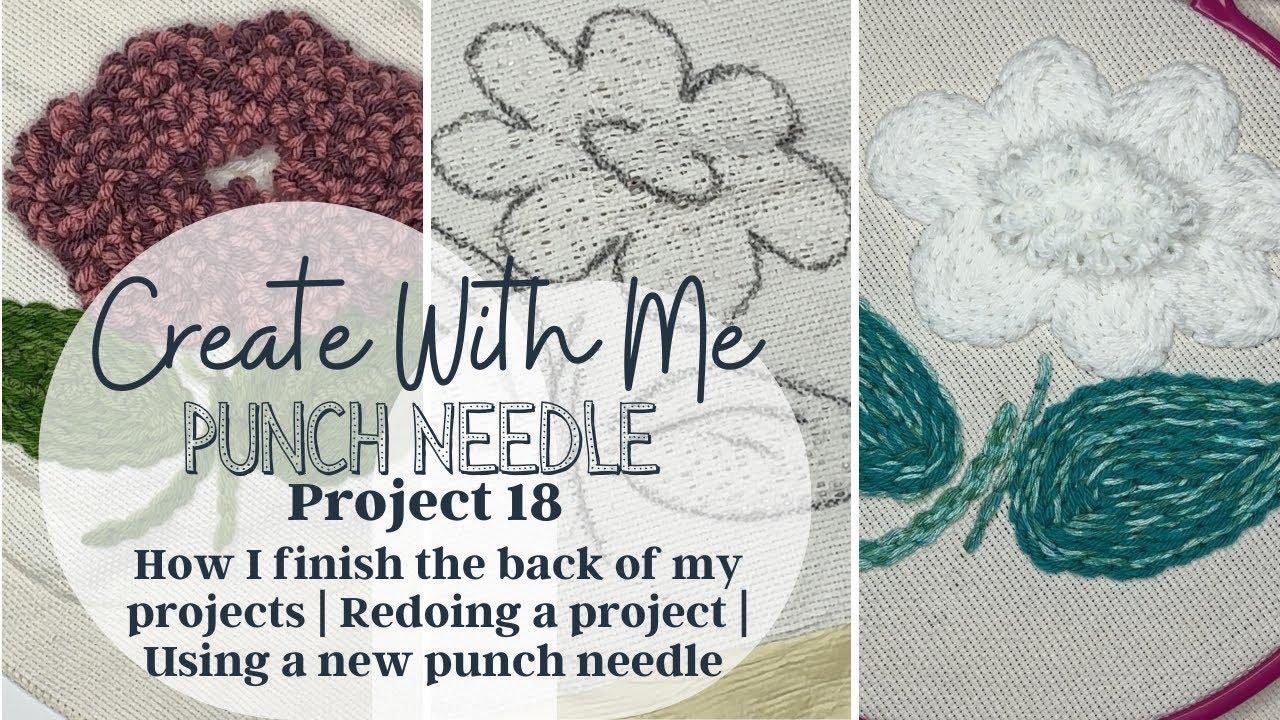 Punch Needle | Finishing the back of projects | Reusing monks cloth