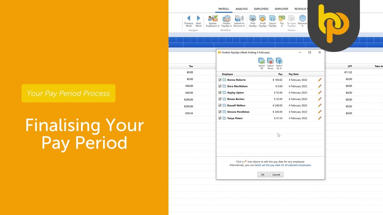 Finalising your pay period in BrightPay | Your Pay Period Process