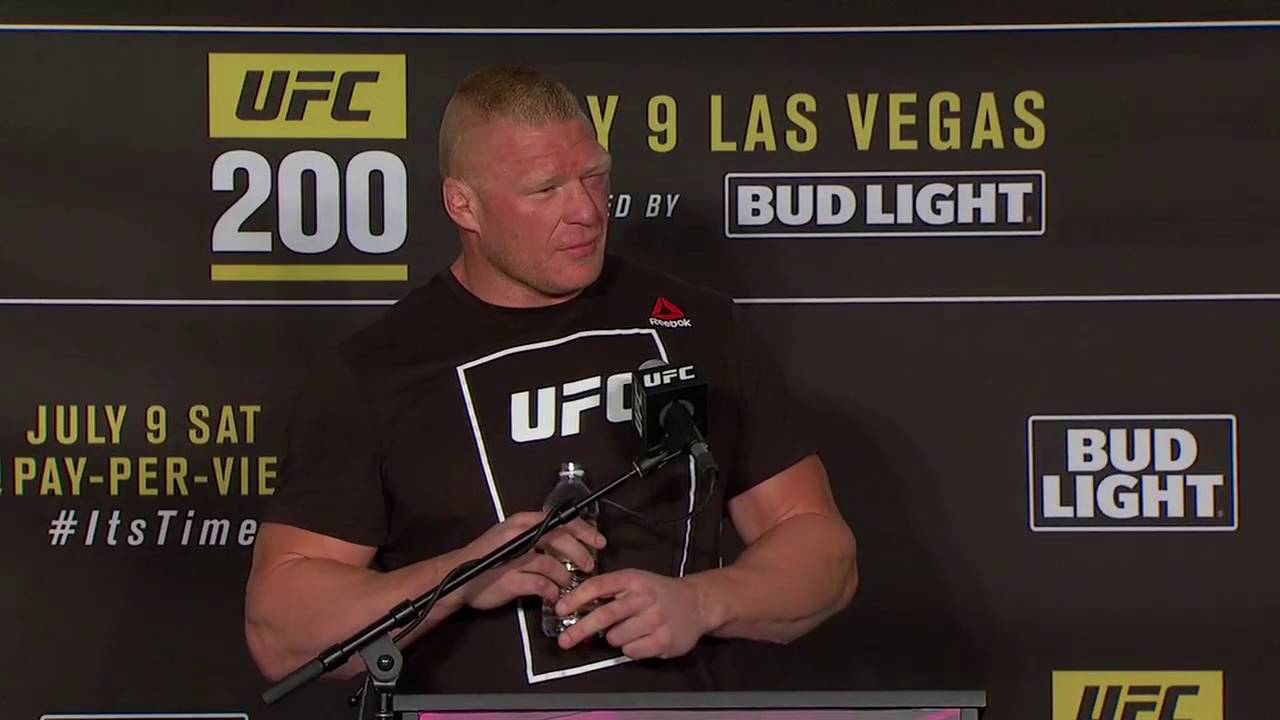 Brock Lesnar addresses media after defeating Mark Hunt - UFC 200 Press Conference