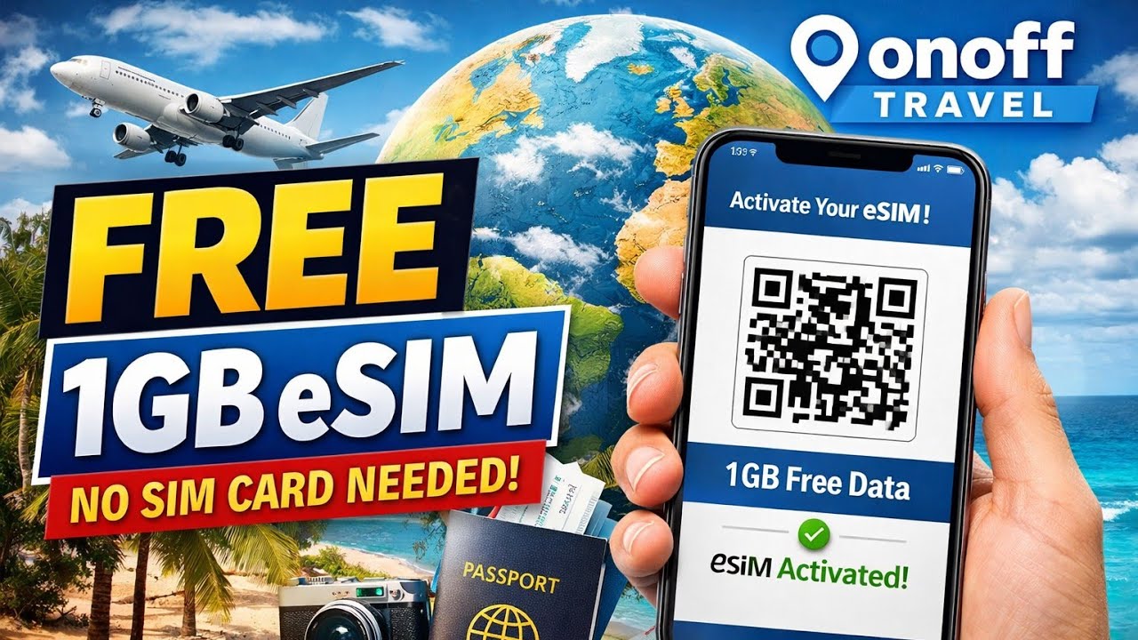 New free eSIM 1GB Travel eSIM for International Data | new App Tutorial
