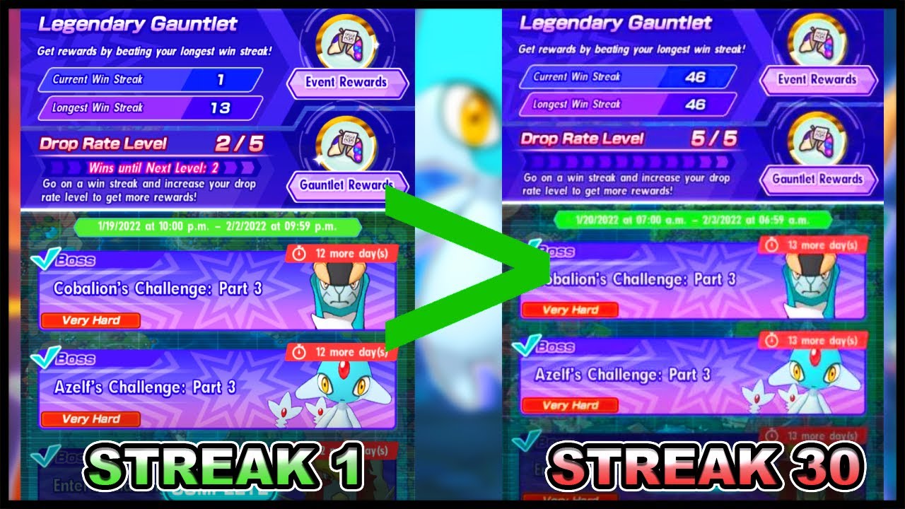 1 Win Streak Better Than 30 Win Streak For Legendary Gauntlet Farming?? | Pokemon Masters EX