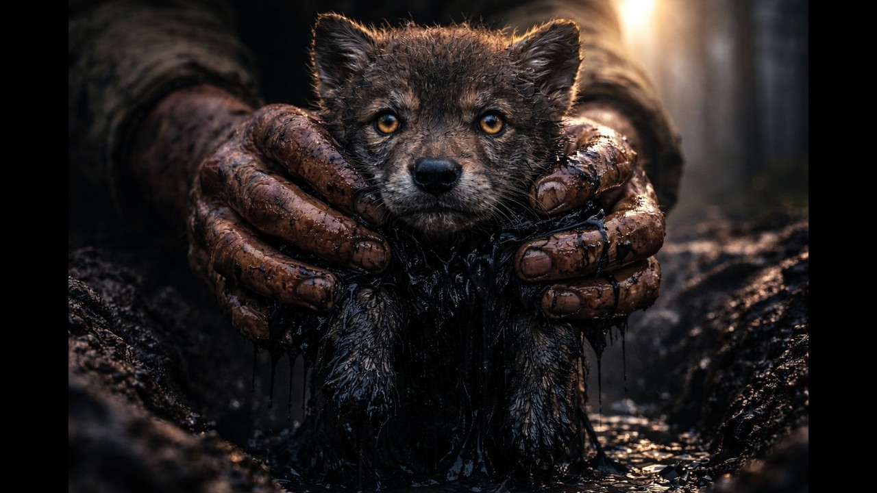 From Toxic Mud to Freedom: Ash the Wolf’s Journey
