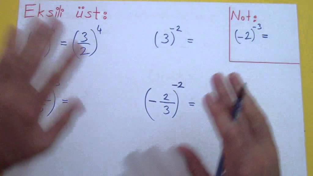 ÜSLÜ SAYILAR 1 - Şenol Hoca