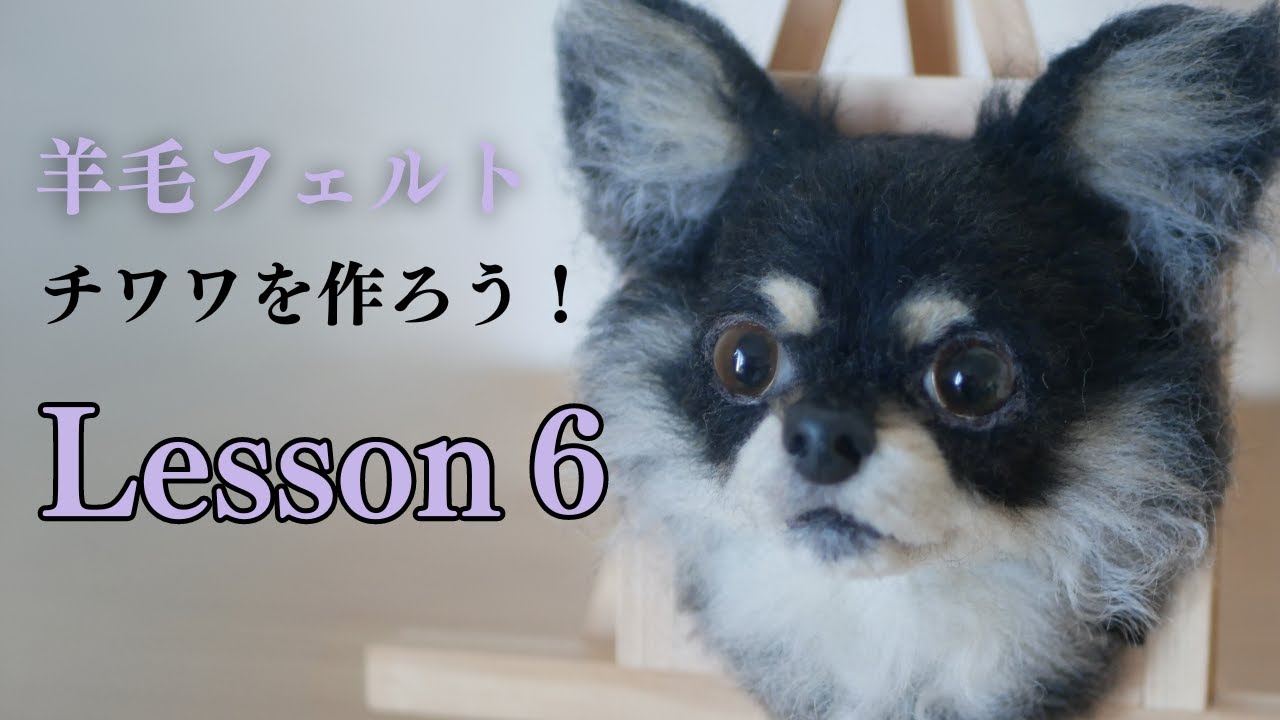 ⑥【羊毛フェルトレッスン】　#羊毛フェルト　＃羊毛フェルト猫　＃羊毛フェルト犬　#羊毛フェルト講座　＃羊毛フェルト作り方　#リアル羊毛フェルト
