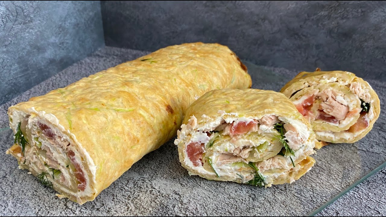 КАБАЧКИ быстро закончатся, РУЛЕТ из КАБАЧКОВ с ТУНЦОМ