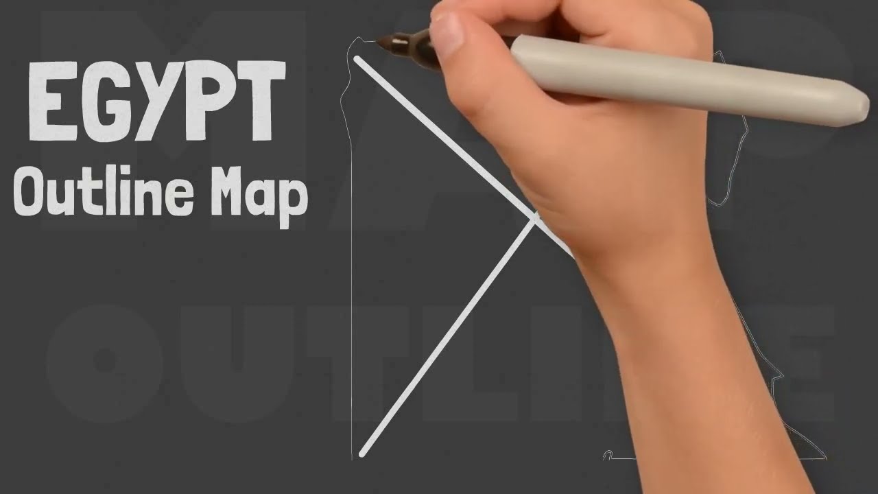 How to Draw Egypt Outline Map,  Egypt Border Map, Easy to Draw Egypt Map,  Egypt Map with Capital